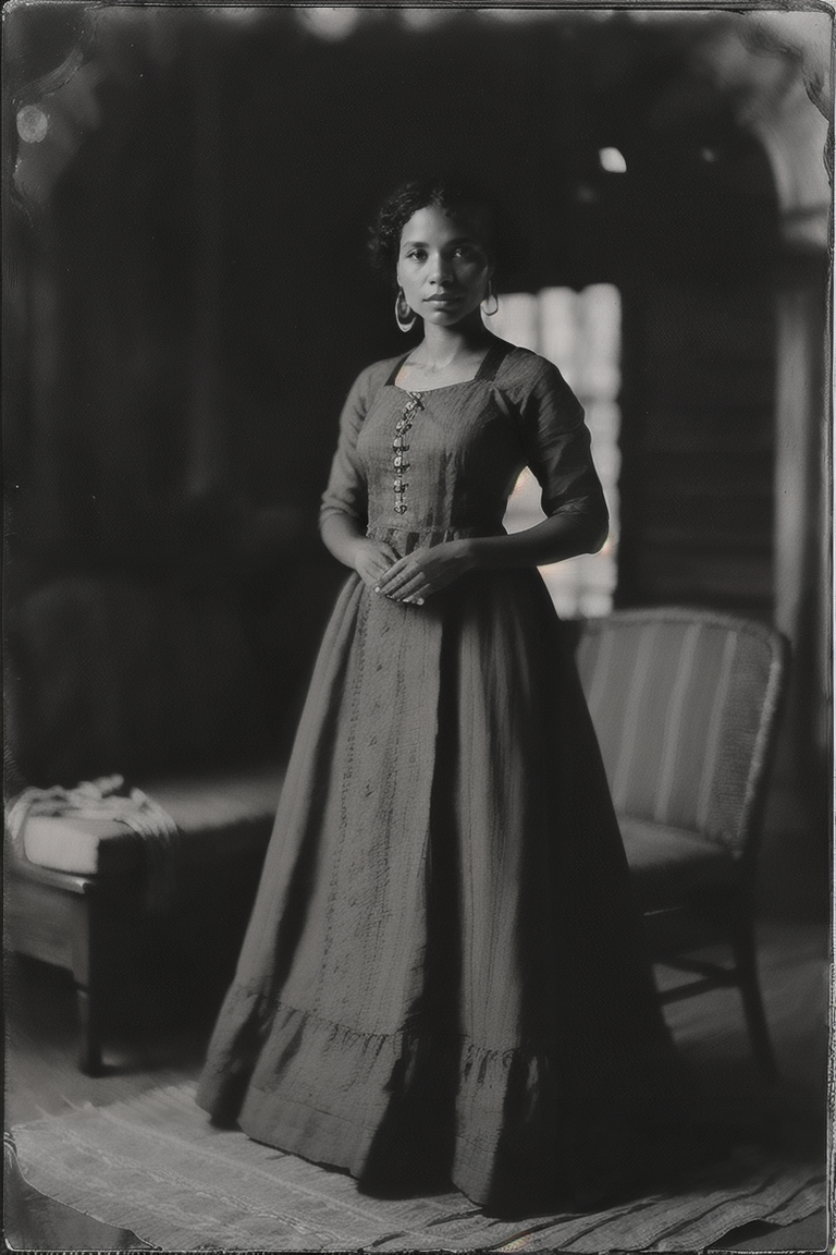 00184-3942083426.0-photo of LulaCipher in a traditional cuban dress, analog, grainy, dust, scratches, blurry, Daguerreotype, Gelatin silver, Collod.png
